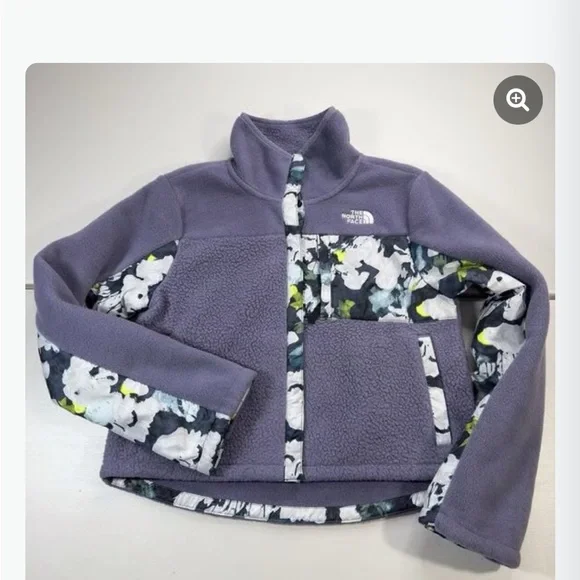 The North Face Kids Purple and Floral Fleece Jacket